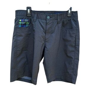 William Murray Performance Golf Shorts Men 32 Straight Fit Black Athletic Tartan